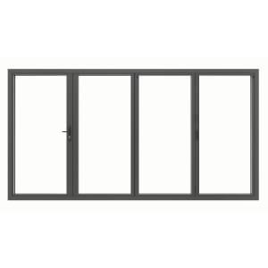 JCI Aluminium Right Opening Grey Bi-Fold Door – 3590mm