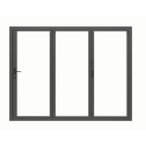 JCI Aluminium Left Opening Grey Bi-Fold Door – 2390mm