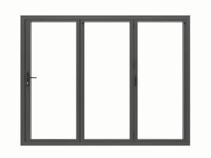 JCI Aluminium Right Opening Grey Bi-Fold Door - 2090mm