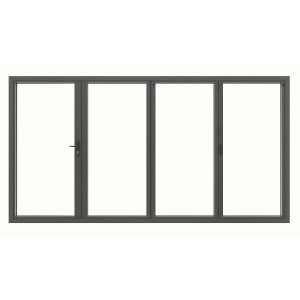 JCI Aluminium Left Opening Grey Bi-Fold Door – 3990mm