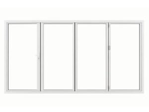 JCI Aluminium Right Opening White Bi-Fold Door - 3990mm