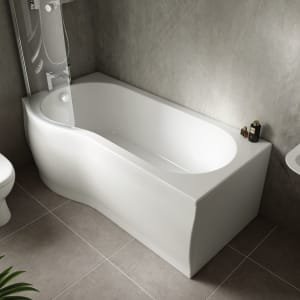 Wickes Valsina P-Shaped Reversible Shower Bath Front Panel – 1675 x 515mm