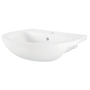 Wickes Newport 1 Tap Hole Semi Recessed Ceramic Basin – 500mm