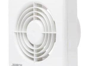 Manrose White Kitchen Extractor Fan with Pullcord - 150mm
