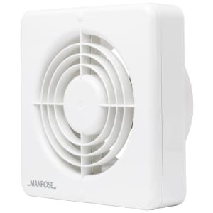 Manrose White Kitchen Extractor Fan with Pullcord – 150mm