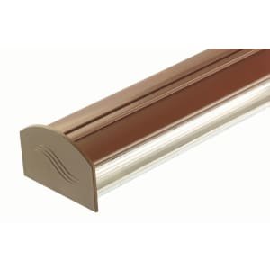 Aluminium Glazing Bar Base and PVC Cap – Brown 4m