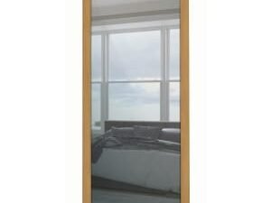 Spacepro 1 Panel Shaker Oak Frame Mirror Door - 914mm
