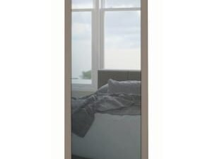 Spacepro 1 Panel Shaker Stone Grey Frame Mirror Door - 610mm