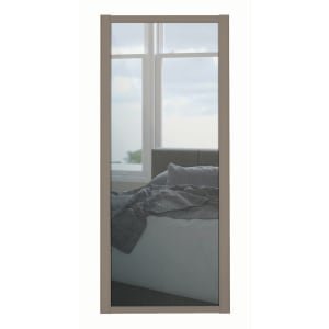 Spacepro 1 Panel Shaker Stone Grey Frame Mirror Door – 762mm