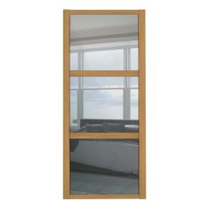 Spacepro 3 Panel Shaker Oak Frame Mirror Door – 762mm