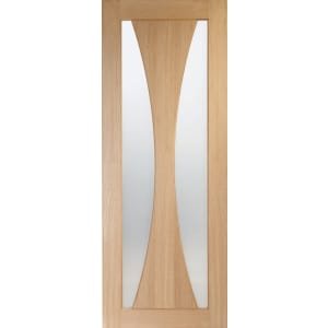 XL Joinery Verona Fully Glazed Oak Patterned Internal Door – 1981 x 686mm
