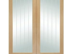 XL Joinery Suffolk Fully Glazed Internal Oak French Doors - 1981 x 1372mm
