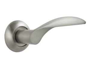 Designer Levers Florentina Lever On Rose Door Handle - Brushed Nickel 1 Pair