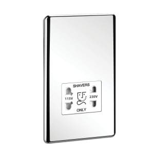 Sensio Single Chrome Dual Voltage Shaver Socket