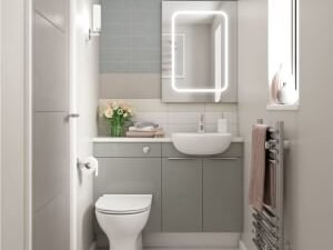 Wickes Vienna Grey Compact WC Unit - 600 x 735mm