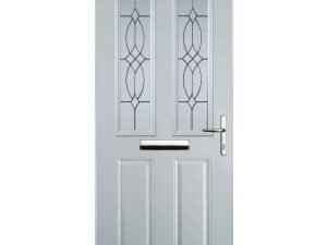 Euramax 2 Panel 2 Square Left Hand White Composite Door - 920 x 2100mm