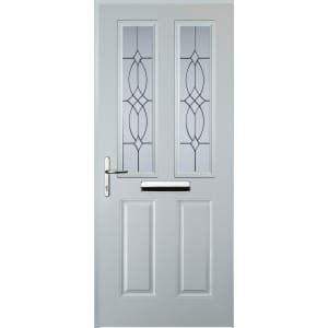 Euramax 2 Panel 2 Square Right Hand White Composite Door – 920 x 2100mm