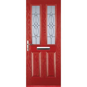 Euramax 2 Panel 2 Square Right Hand Red Composite Door – 920 x 2100mm