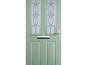 Euramax 2 Panel 2 Square Left Hand Chartwell Green Composite Door - 920 x 2100mm