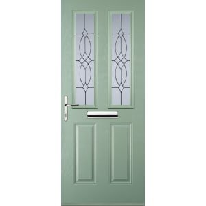 Euramax 2 Panel 2 Square Right Hand Chartwell Green Composite Door – 920 x 2100mm