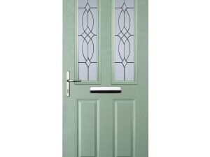 Euramax 2 Panel 2 Square Right Hand Chartwell Green Composite Door - 840 x 2100mm