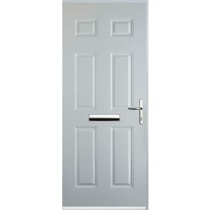 Euramax 6 Panel Left Hand White Composite Door – 920 x 2100mm