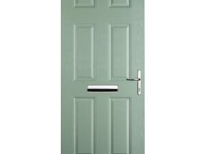 Euramax 6 Panel Left Hand Chartwell Green Composite Door - 920 x 2100mm