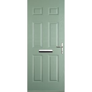 Euramax 6 Panel Left Hand Chartwell Green Composite Door – 880 x 2100mm