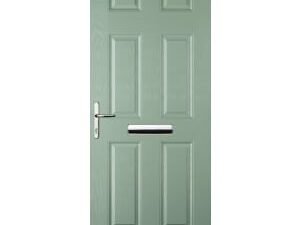 Euramax 6 Panel Right Hand Chartwell Green Composite Door - 920 x 2100mm