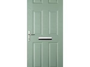 Euramax 6 Panel Right Hand Chartwell Green Composite Door - 840 x 2100mm