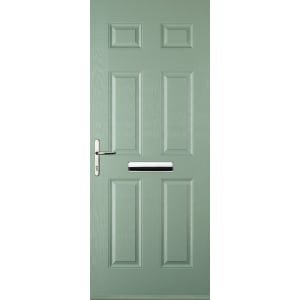 Euramax 6 Panel Right Hand Chartwell Green Composite Door – 840 x 2100mm