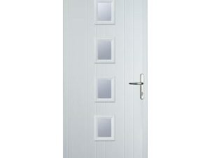 Euramax 4 Square Left Hand White Composite Door - 920 x 2100mm