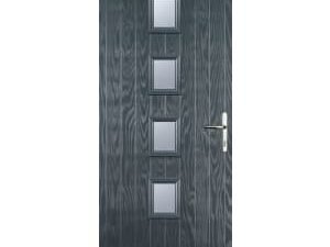 Euramax 4 Square Left Hand Grey Composite Door - 920 x 2100mm
