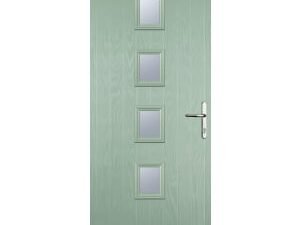 Euramax 4 Square Left Hand Chartwell Green Composite Door - 920 x 2100mm