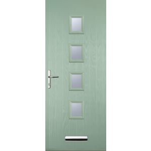 Euramax 4 Square Right Hand Chartwell Green Composite Door – 920 x 2100mm