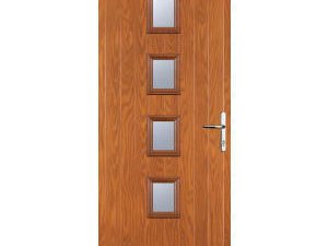 Euramax 4 Square Left Hand Oak Composite Door - 920 x 2100mm