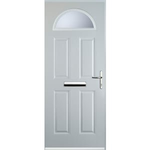 Euramax 4 Panel 1 Arch Left Hand White Composite Door – 920 x 2100mm