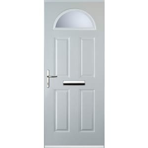 Euramax 4 Panel 1 Arch Right Hand White Composite Door – 920 x 2100mm