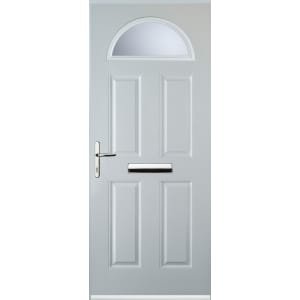 Euramax 4 Panel 1 Arch Right Hand White Composite Door – 840 x 2100mm