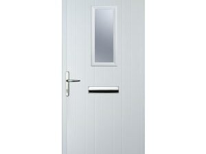 Euramax 1 Square Right Hand White Composite Door - 840 x 2100mm