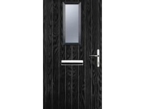 Euramax 1 Square Left Hand Black Composite Door - 920 x 2100mm