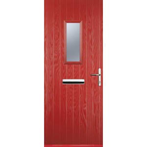 Euramax 1 Square Left Hand Red Composite Door – 840 x 2100mm