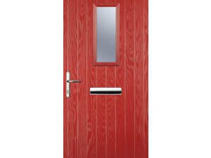 Euramax 1 Square Right Hand Red Composite Door - 920 x 2100mm