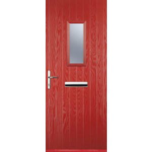 Euramax 1 Square Right Hand Red Composite Door – 880 x 2100mm