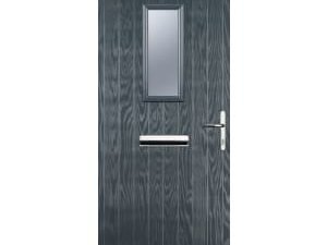 Euramax 1 Square Left  Hand Grey Composite Door - 920 x 2100mm