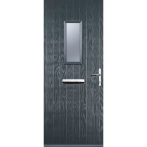 Euramax 1 Square Left Hand Grey Composite Door – 880 x 2100mm