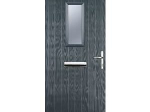 Euramax 1 Square Left Hand Grey Composite Door - 840 x 2100mm