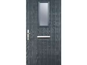 Euramax 1 Square Right Hand Grey Composite Door - 880 x 2100mm