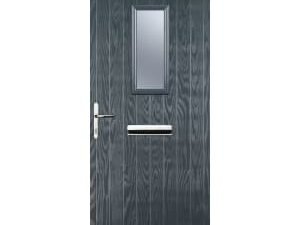 Euramax 1 Square Right Hand Grey Composite Door - 840 x 2100mm