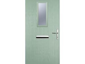 Euramax 1 Square Left Hand Chartwell Green Composite Door - 840 x 2100mm